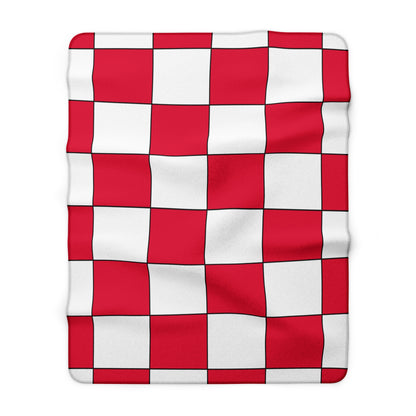 Poland Retro Check Blanket Throw