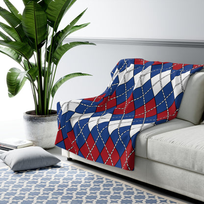 Netherlands Retro Argyle Blanket Throw