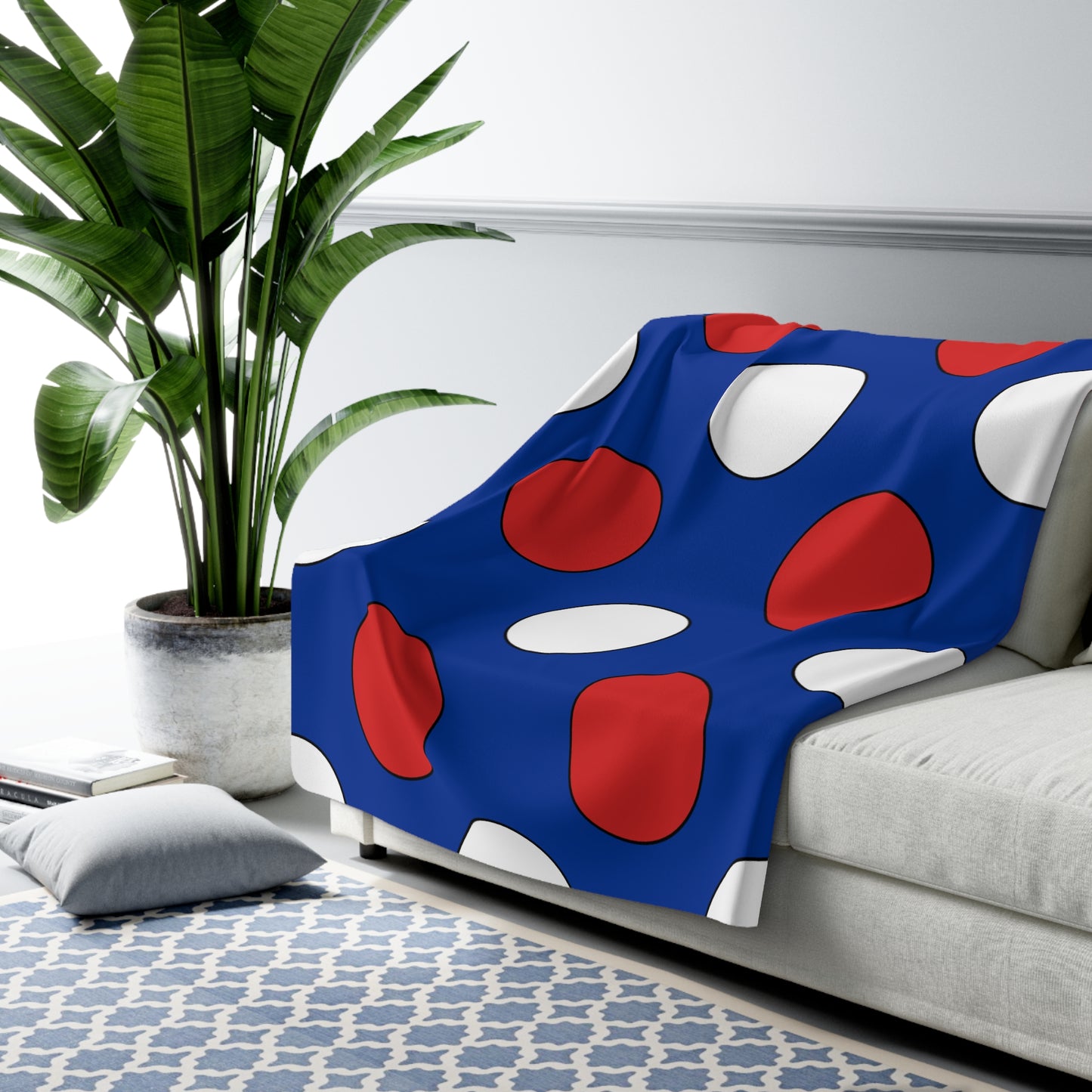 Iceland Retro Polka Dots Blanket Throw