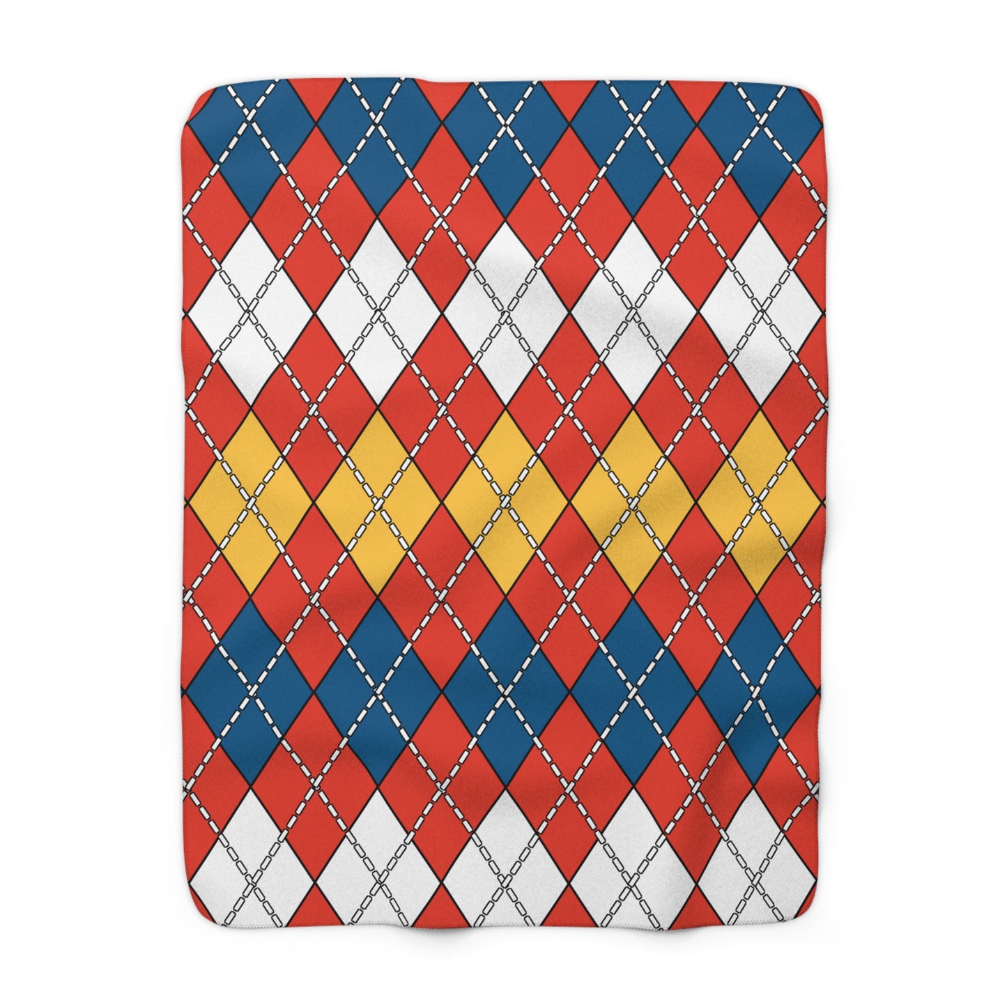 Kiribati Retro Argyle Blanket Throw