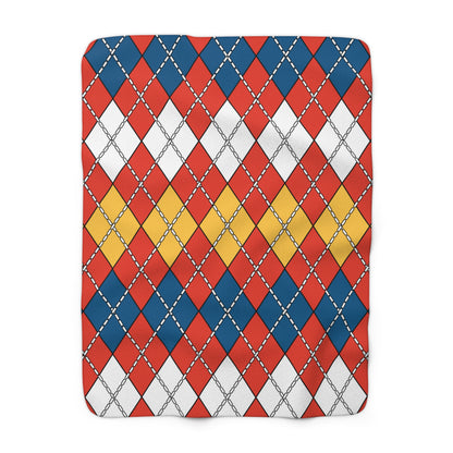 Kiribati Retro Argyle Blanket Throw