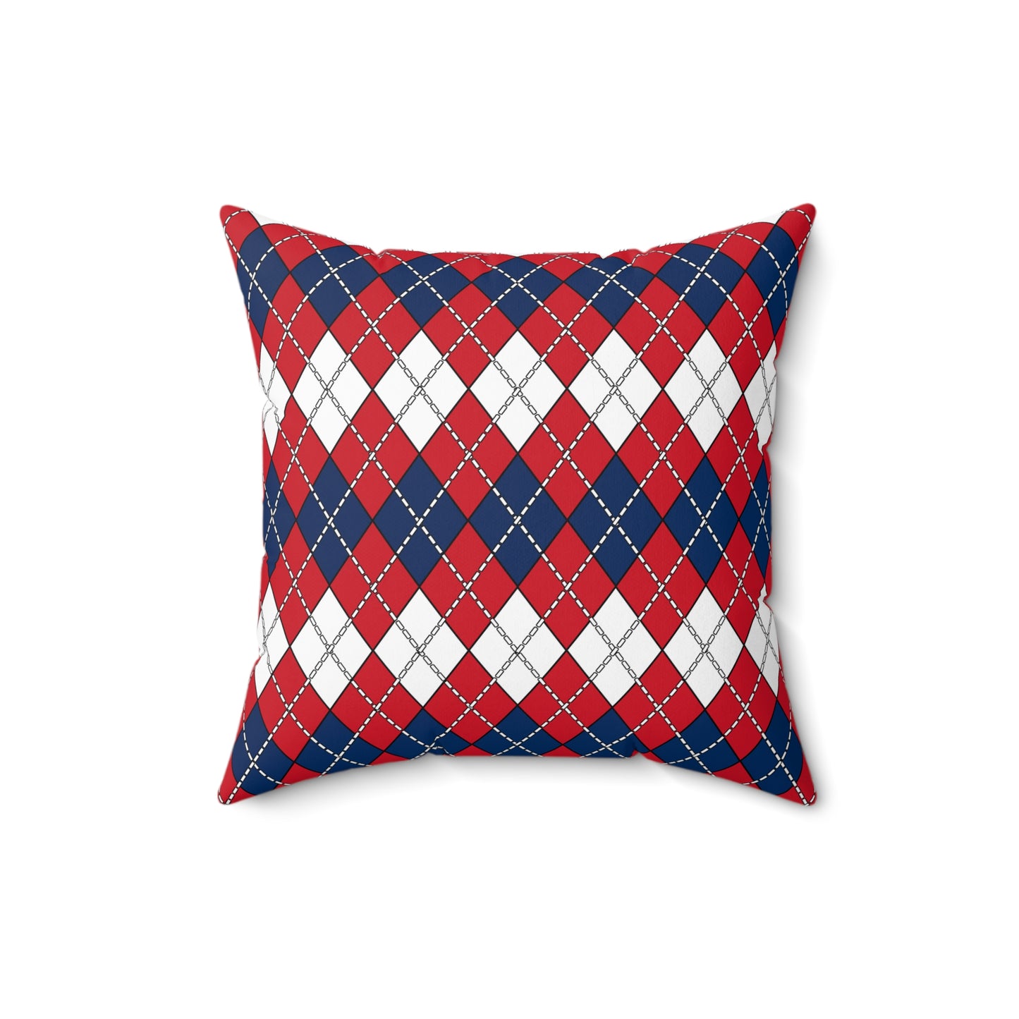 Dominican Republic Retro Argyle Cushion Pillow