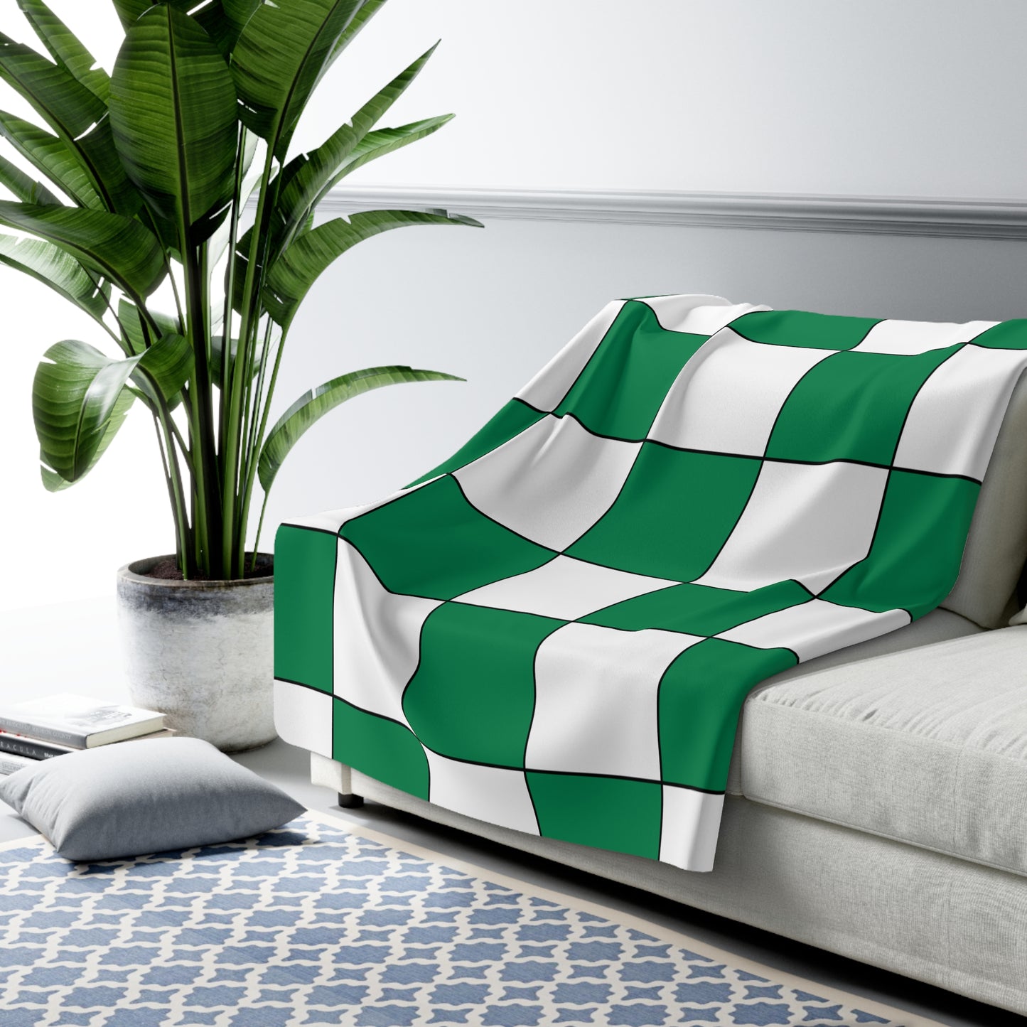 Nigeria Retro Check Blanket Throw