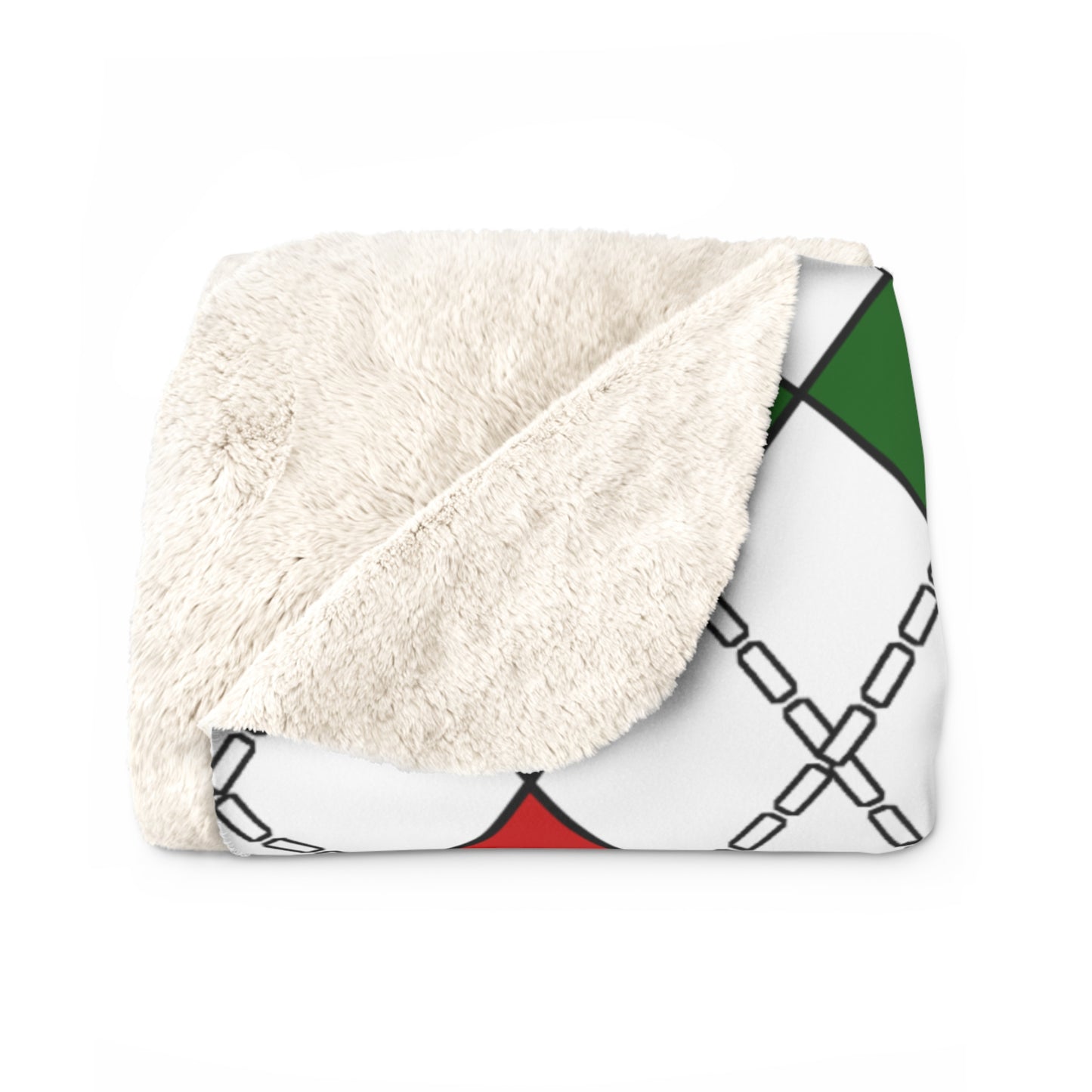 Tajikistan Retro Argyle Blanket Throw