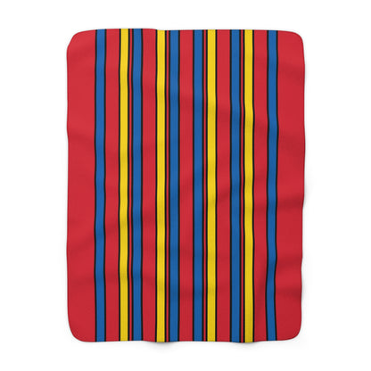 Mongolia Retro Stripes Blanket Throw