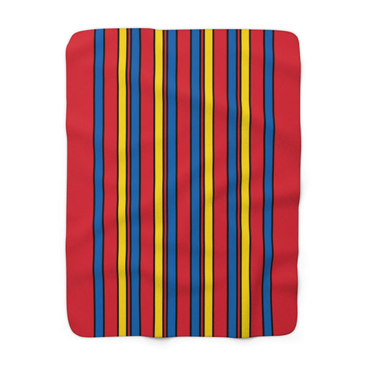 Mongolia Retro Stripes Blanket Throw
