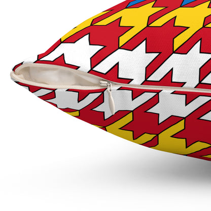 Antigua And Barbuda Retro Houndstooth Cushion Pillow