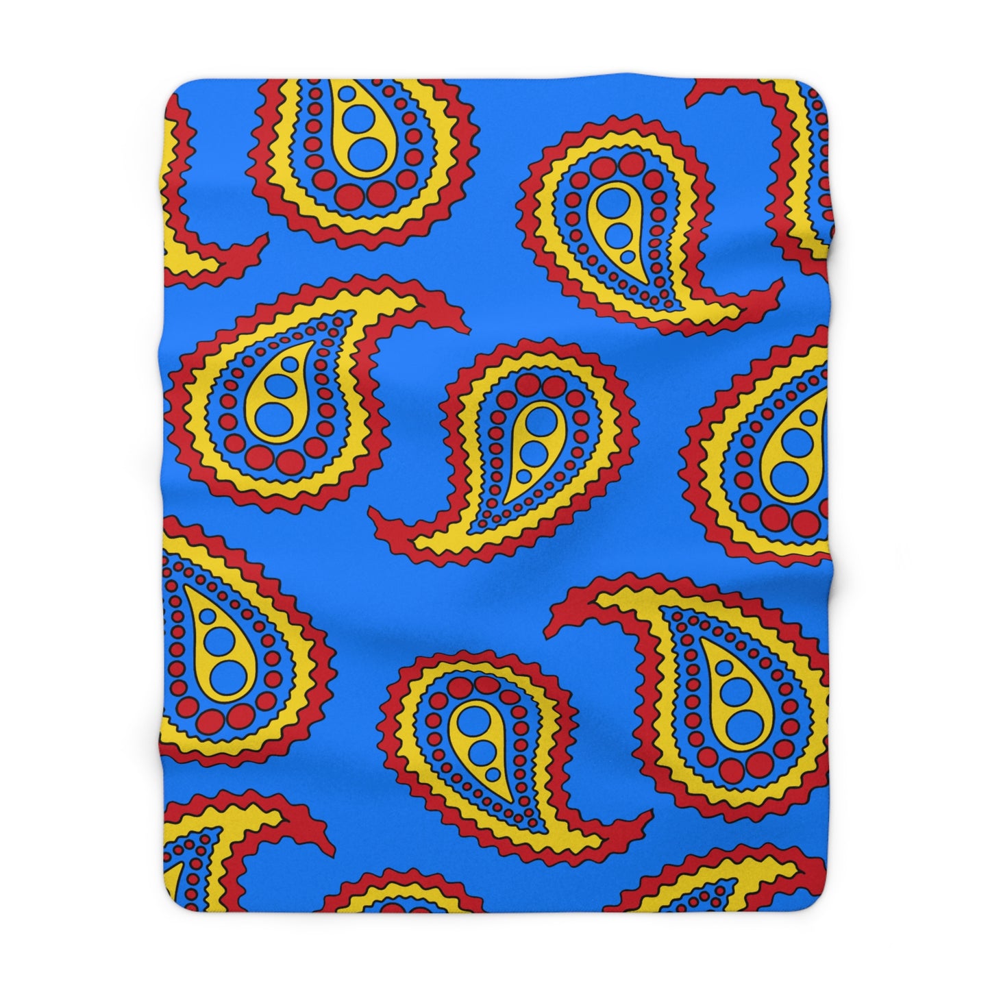 Democratic Republic of the Congo Retro Paisley Blanket Throw