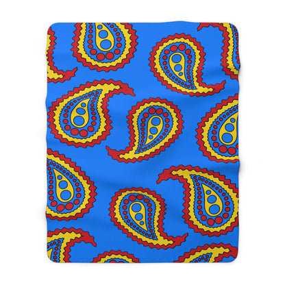 Democratic Republic of the Congo Retro Paisley Blanket Throw