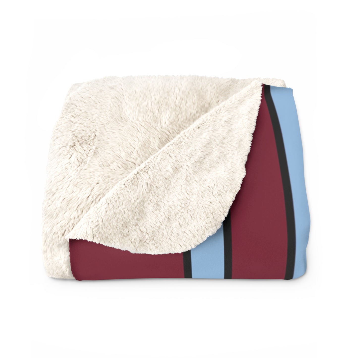 Claret, Blue Retro Stripe Blanket Throw