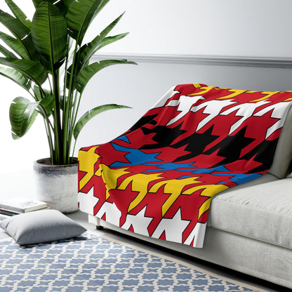 Antigua And Barbuda Retro Houndstooth Blanket Throw