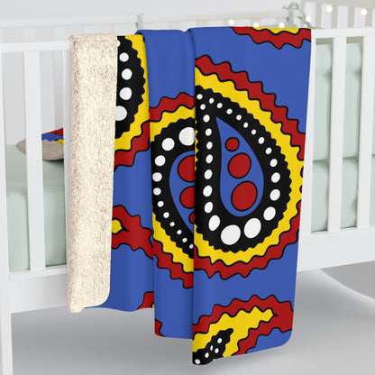 Eswatini Retro Paisley Blanket Throw