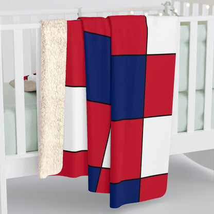 Saint Helena, Ascension And Tristan Da Cunha Retro Check Blanket Throw