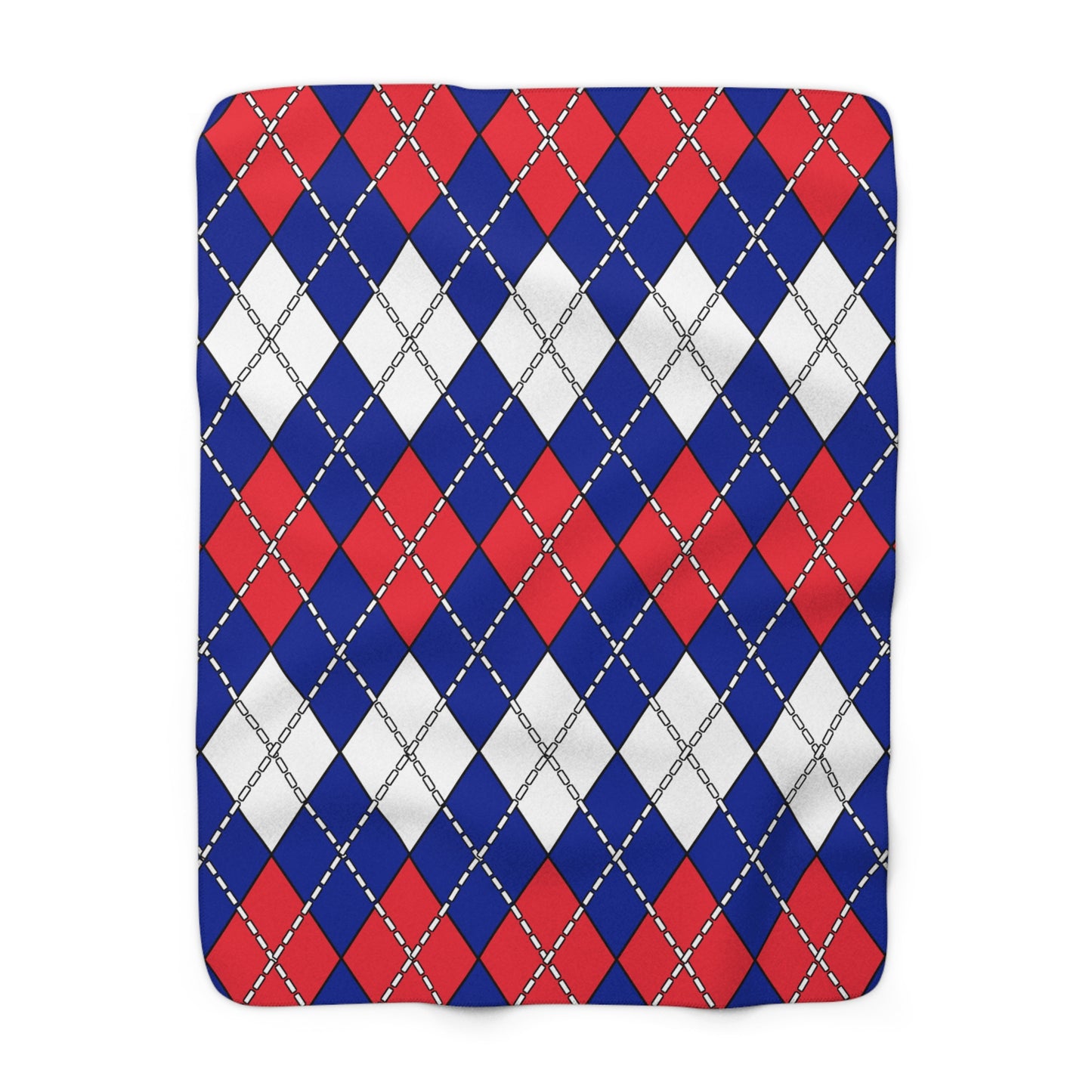 Sint Maarten Retro Argyle Blanket Throw