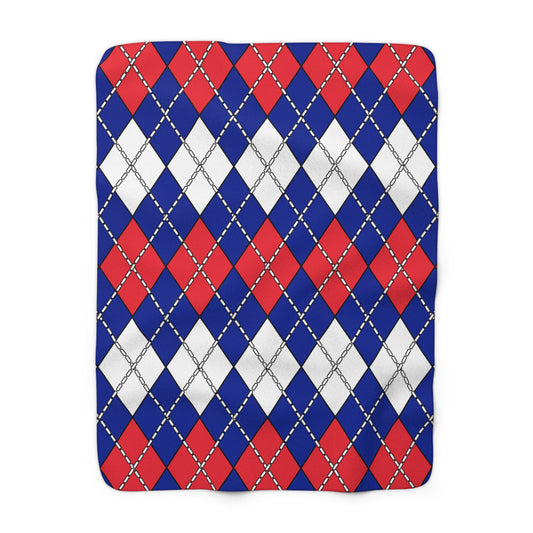 Sint Maarten Retro Argyle Blanket Throw