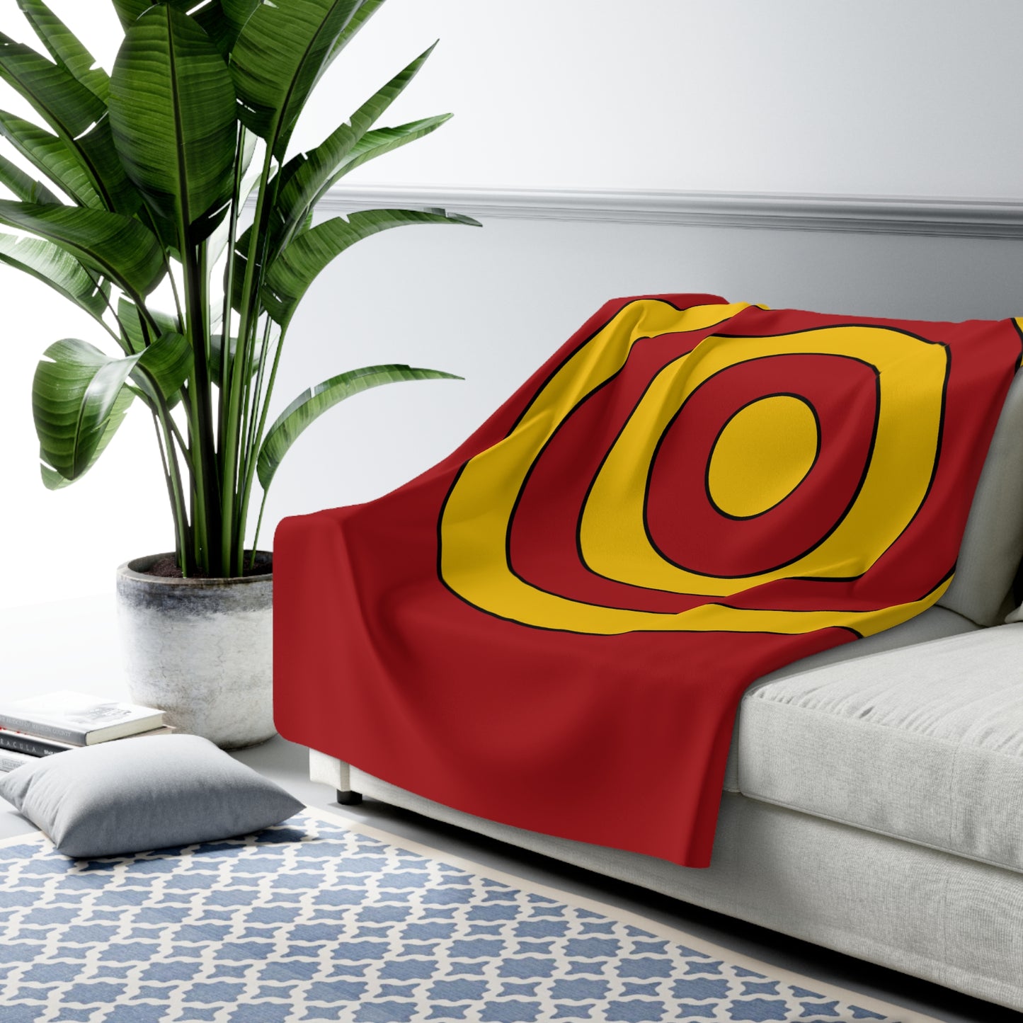 Spain Retro Target Blanket Throw