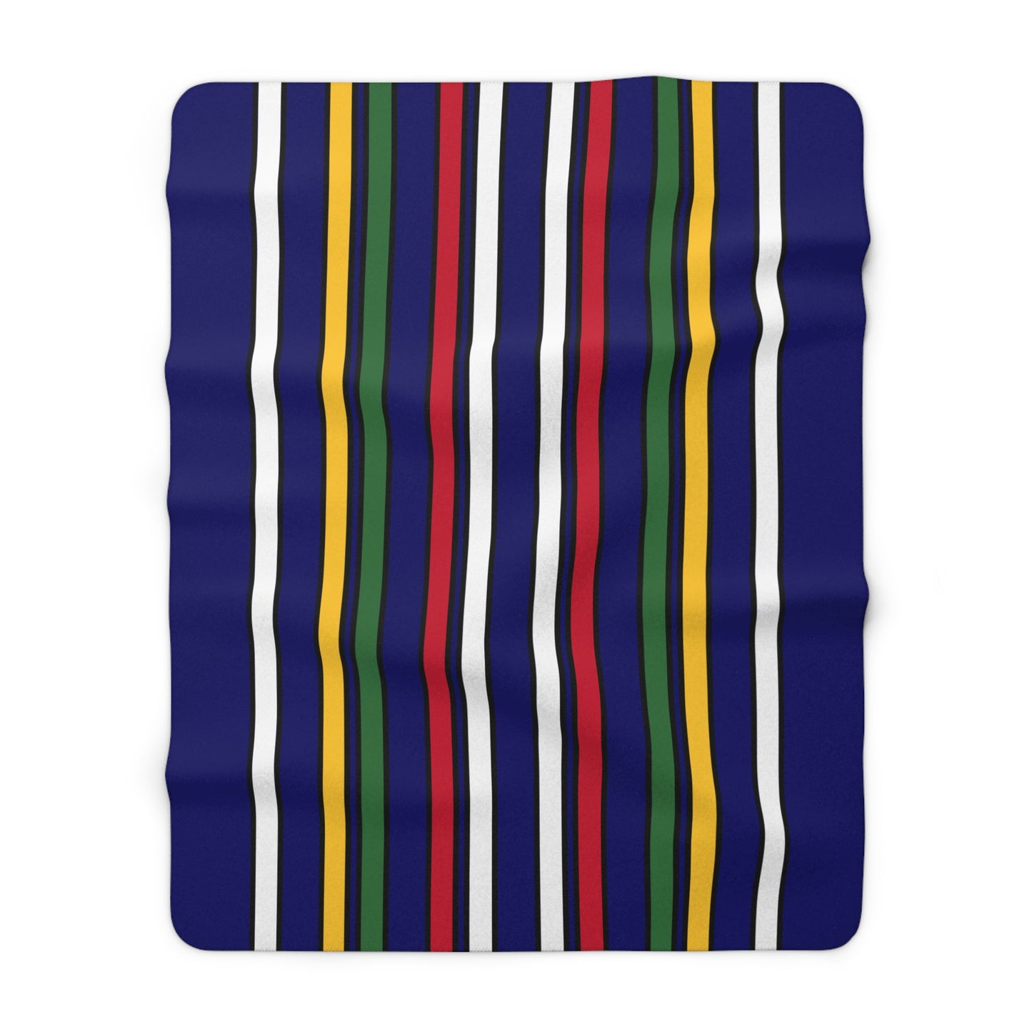 British Virgin Islands Retro Stripes Blanket Throw