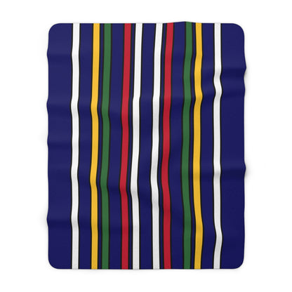 British Virgin Islands Retro Stripes Blanket Throw