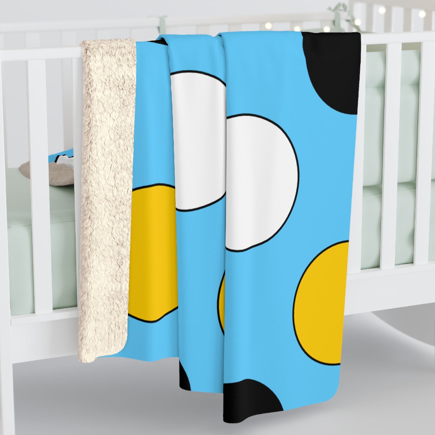 Saint Lucia Retro Polka Dots Blanket Throw