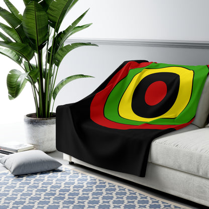 Saint Kitts And Nevis Retro Target Blanket Throw