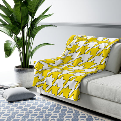 Vatican City Retro Houndstooth Blanket Throw
