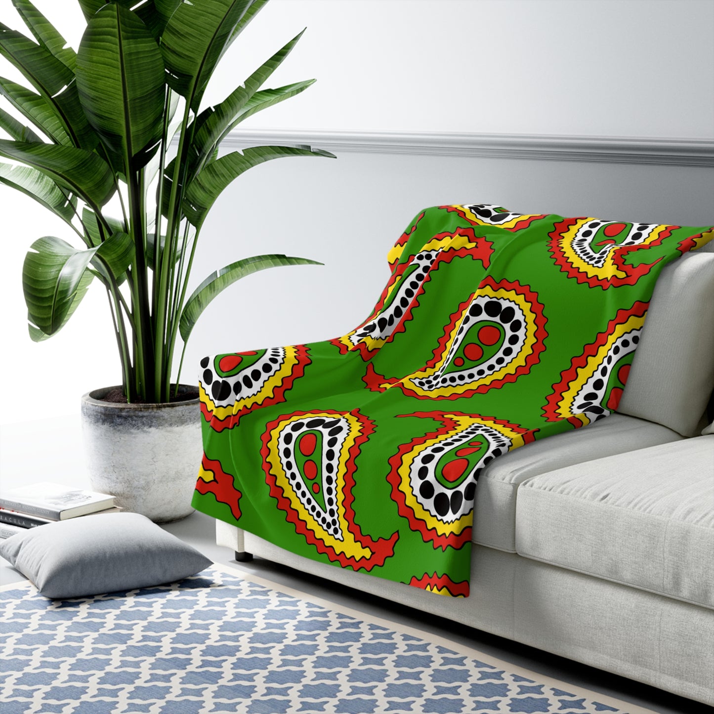 Guyana Retro Paisley Blanket Throw
