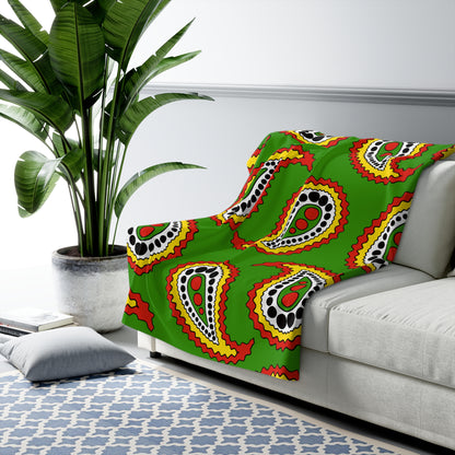Guyana Retro Paisley Blanket Throw