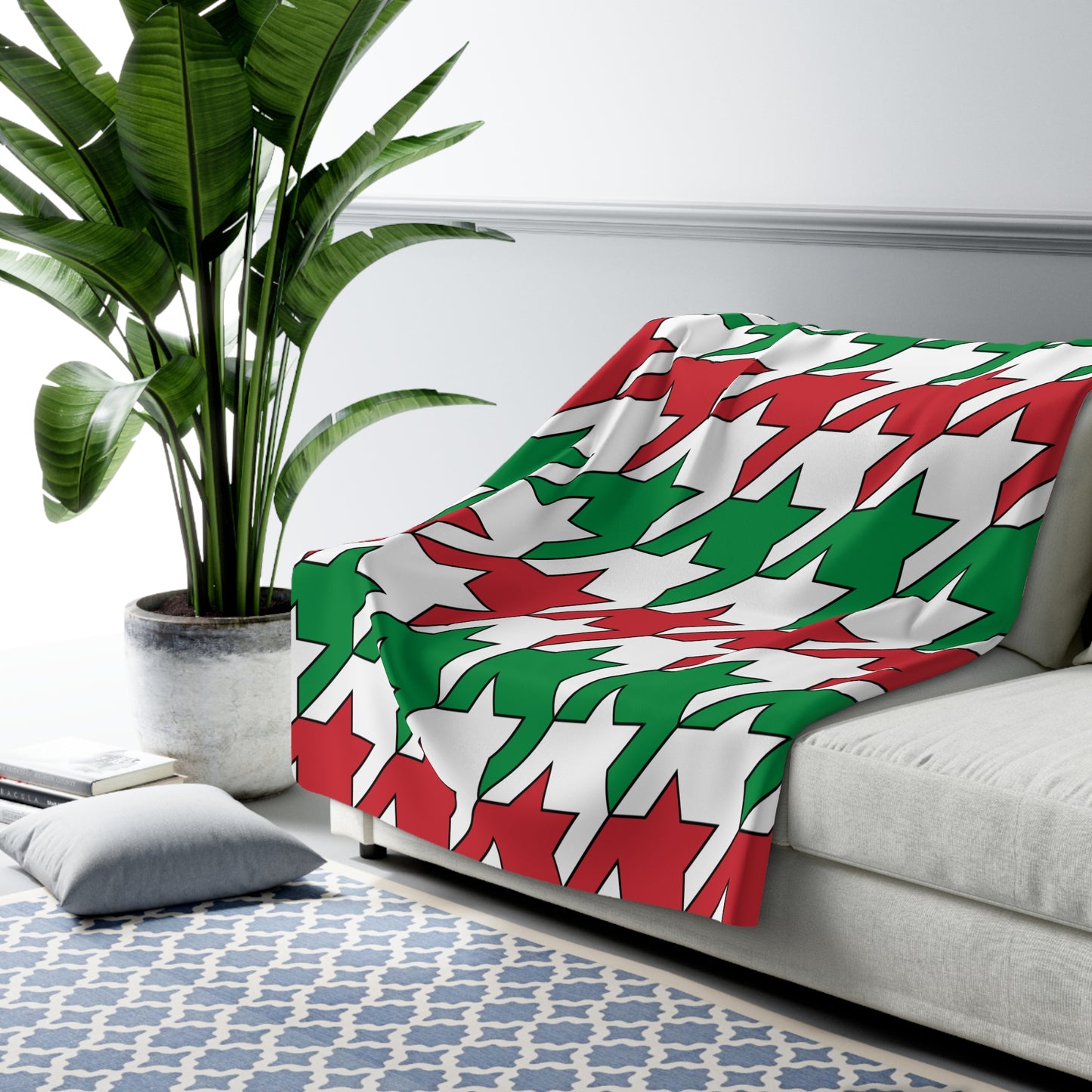 Italy Retro Houndstooth Blanket Throw