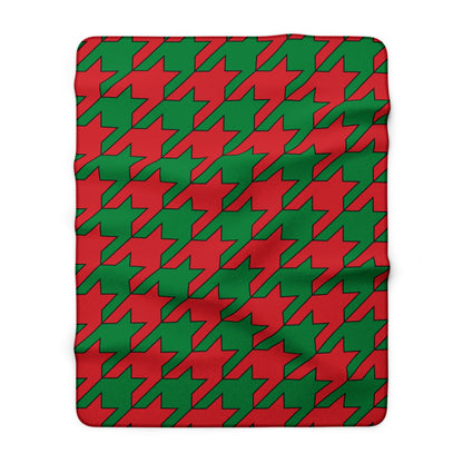 Turkmenistan Retro Houndstooth Blanket Throw