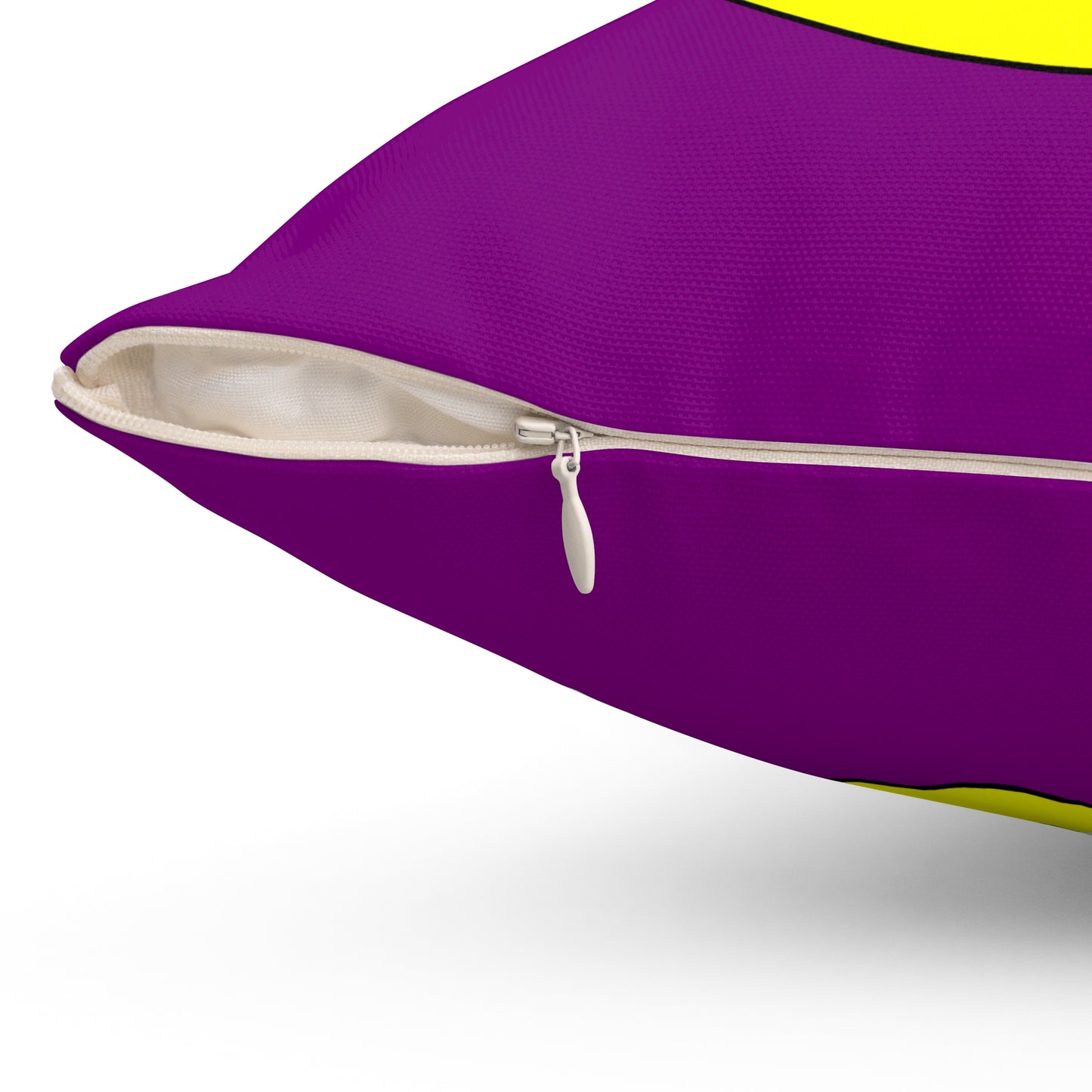 Purple, Yellow Retro Target Cushion Pillow