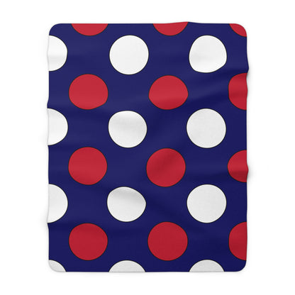 South Georgia And The South Sandwich Islands Retro Polka Dots Blanket Throw