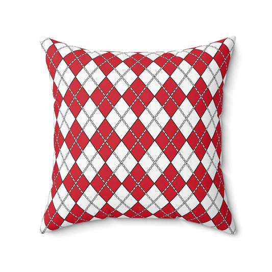 Jersey Retro Argyle Cushion Pillow