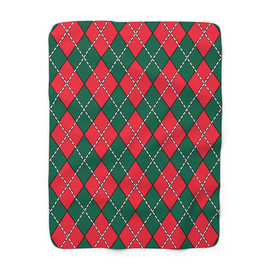 Bangladesh Retro Argyle Blanket Throw