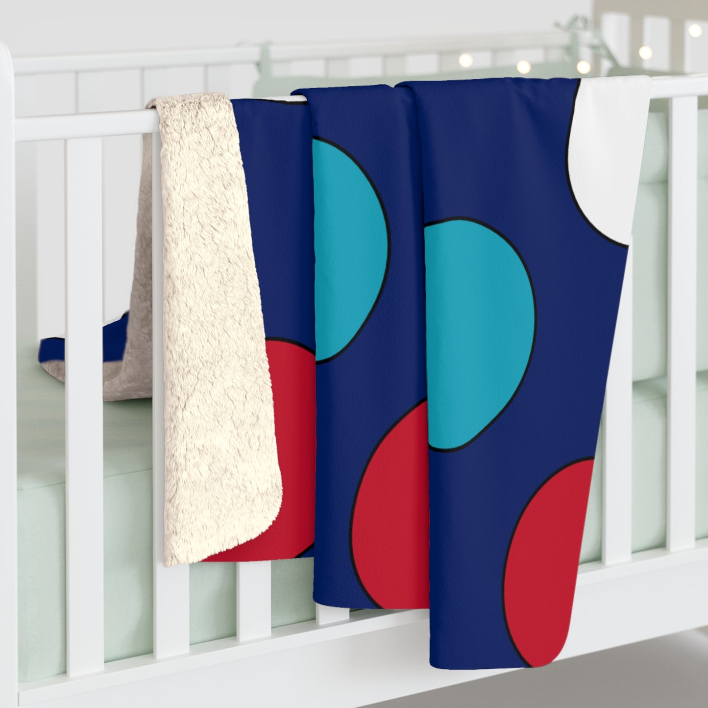 Montserrat Retro Polka Dots Blanket Throw