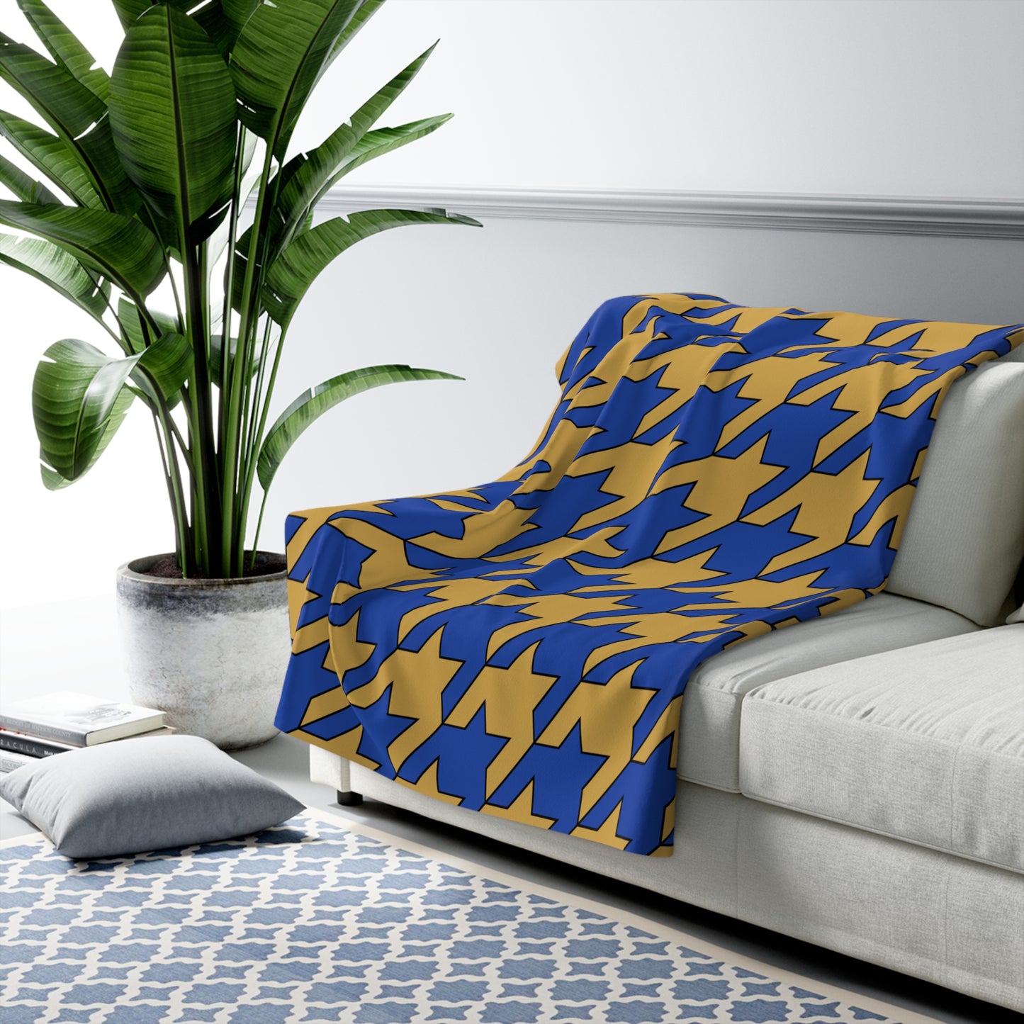 Kosovo Retro Houndstooth Blanket Throw