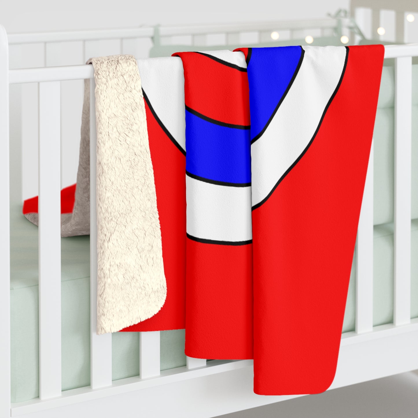 Red, White, Blue Retro Target Blanket Throw