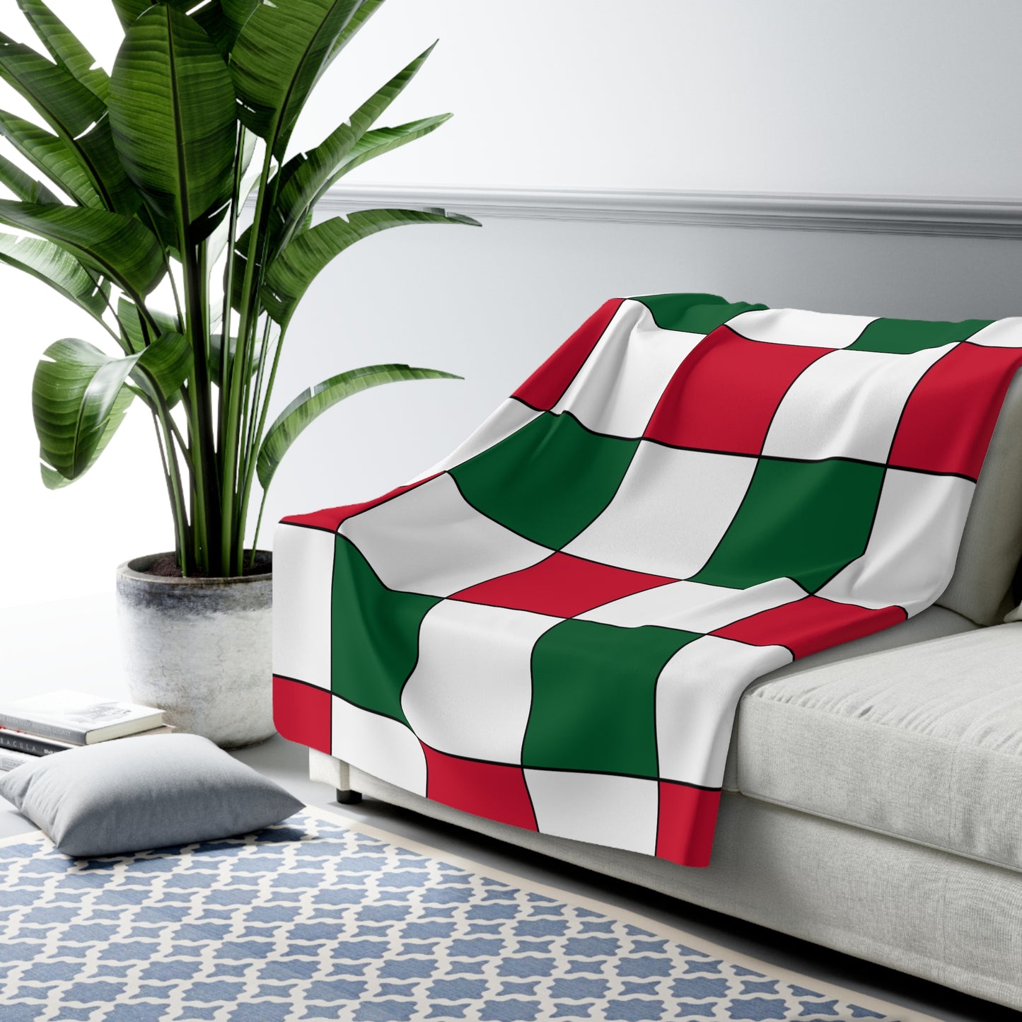 Algeria Retro Check Blanket Throw