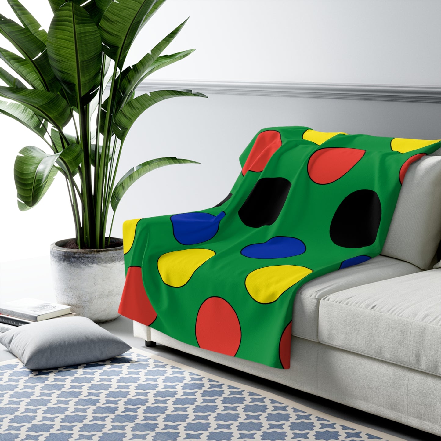 New Caledonia Retro Polka Dots Blanket Throw