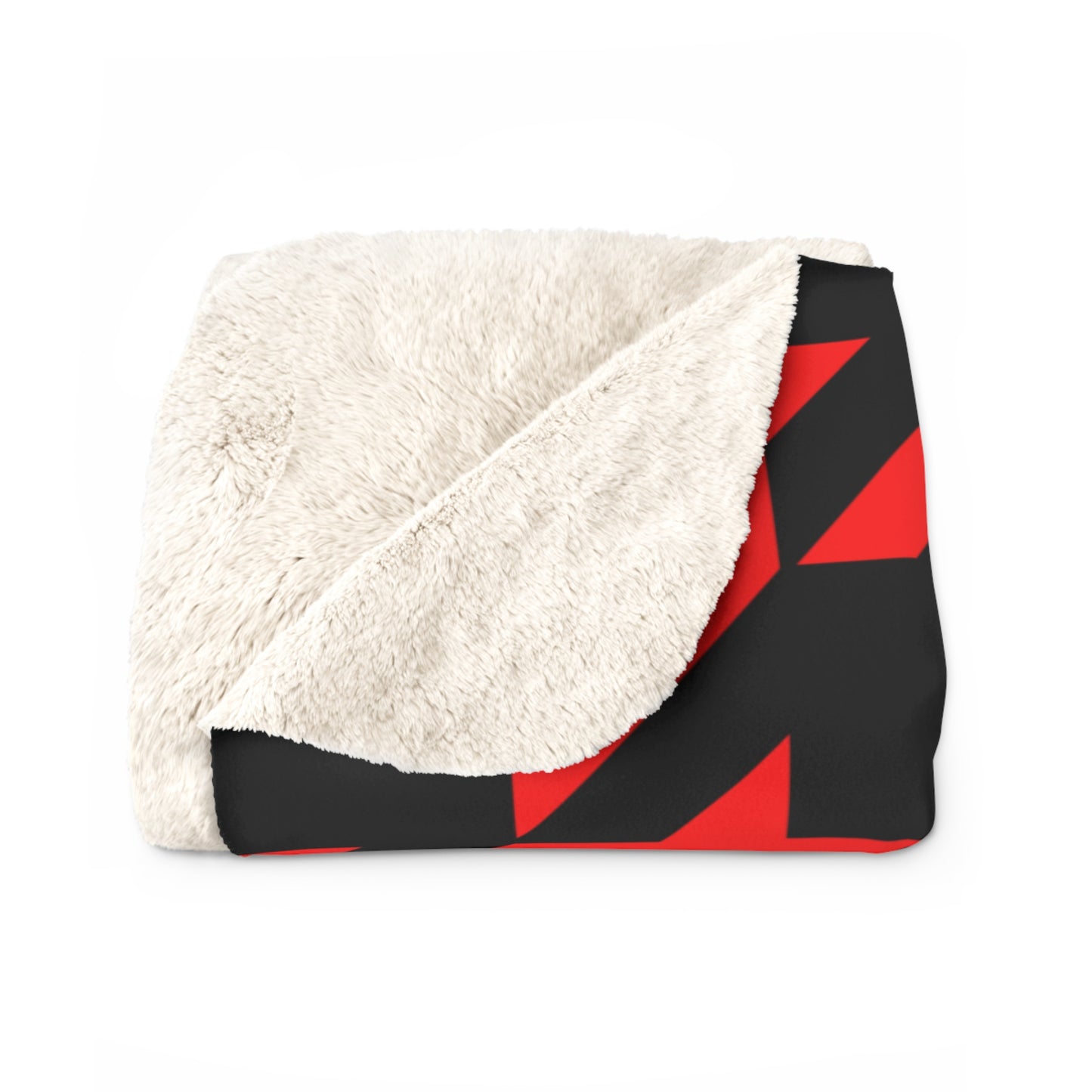 Red, Black Retro Houndstooth Blanket Throw