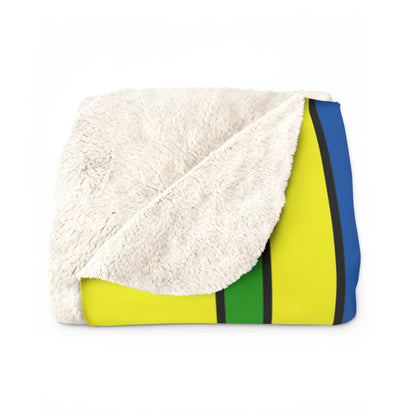 Saint Vincent And The Grenadines Retro Stripes Blanket Throw