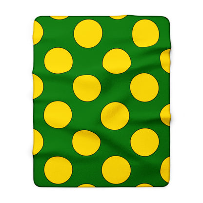 Cocos Islands Retro Polka Dots Blanket Throw