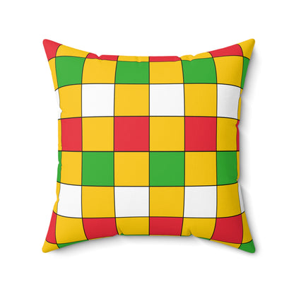 Myanmar Retro Check Cushion Pillow