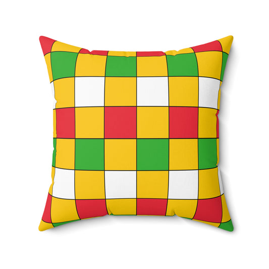 Myanmar Retro Check Cushion Pillow