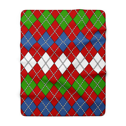 Namibia Retro Argyle Blanket Throw