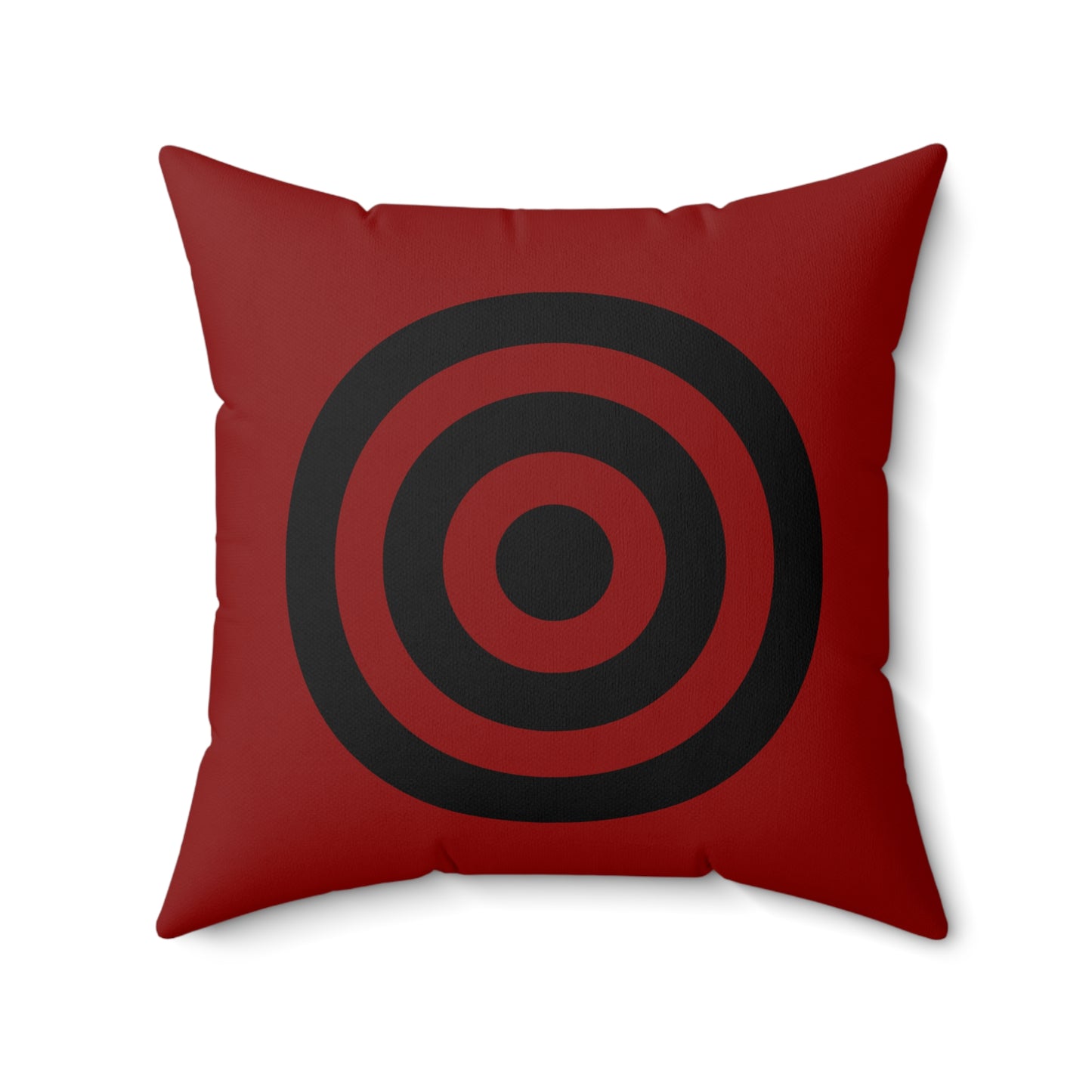 Dark Red, Black Retro Target Cushion Pillow