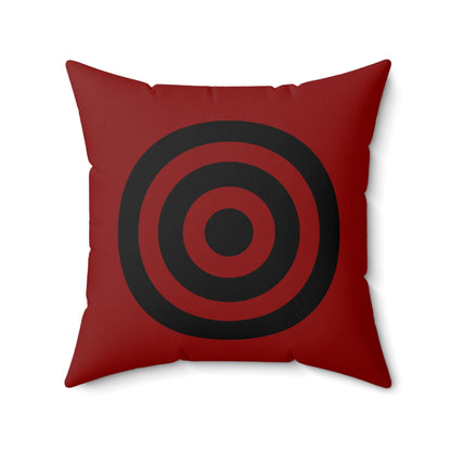 Dark Red, Black Retro Target Cushion Pillow