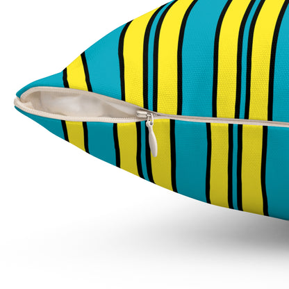 Kazakhstan Retro Stripes Cushion Pillow
