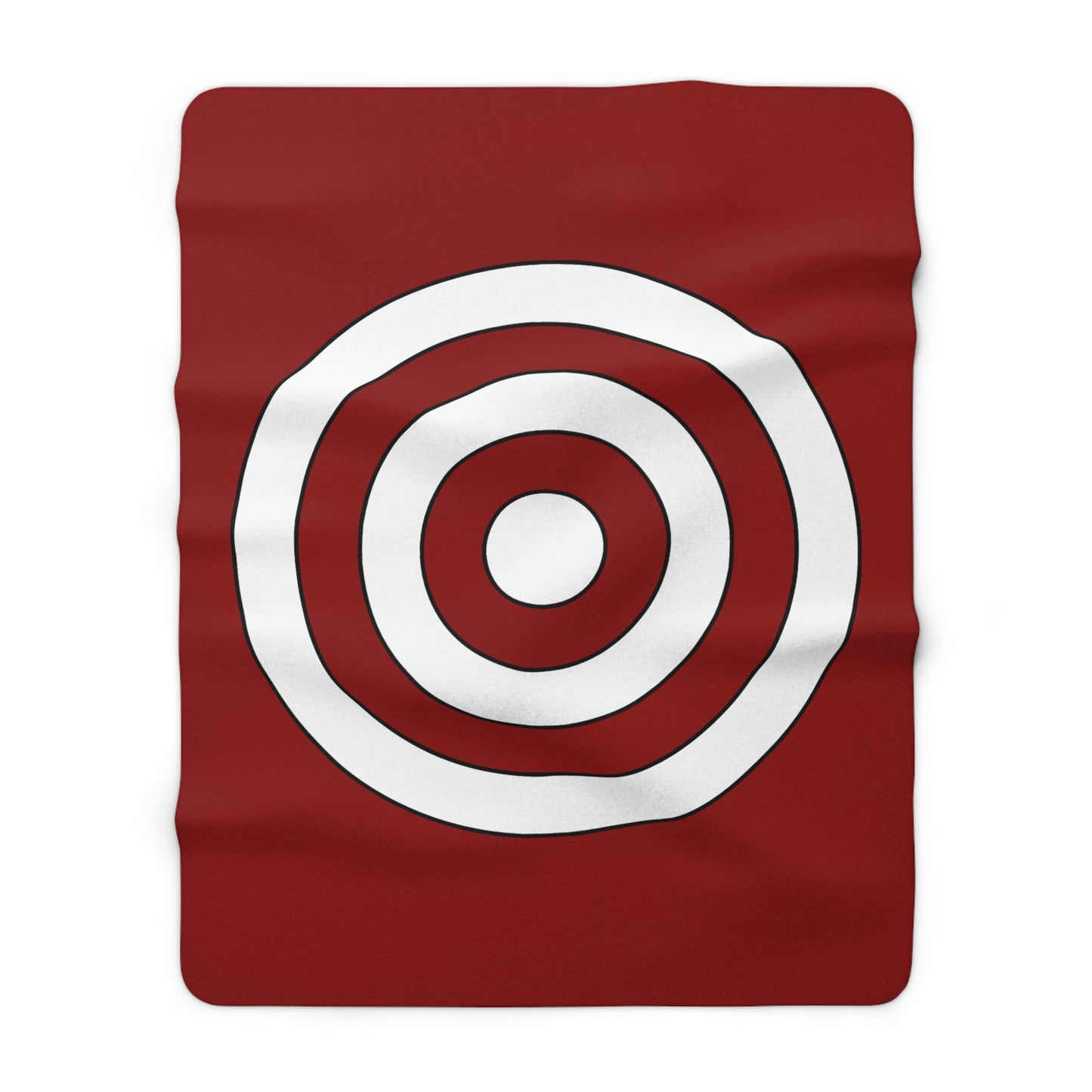 Dark Red, White Retro Target Blanket Throw