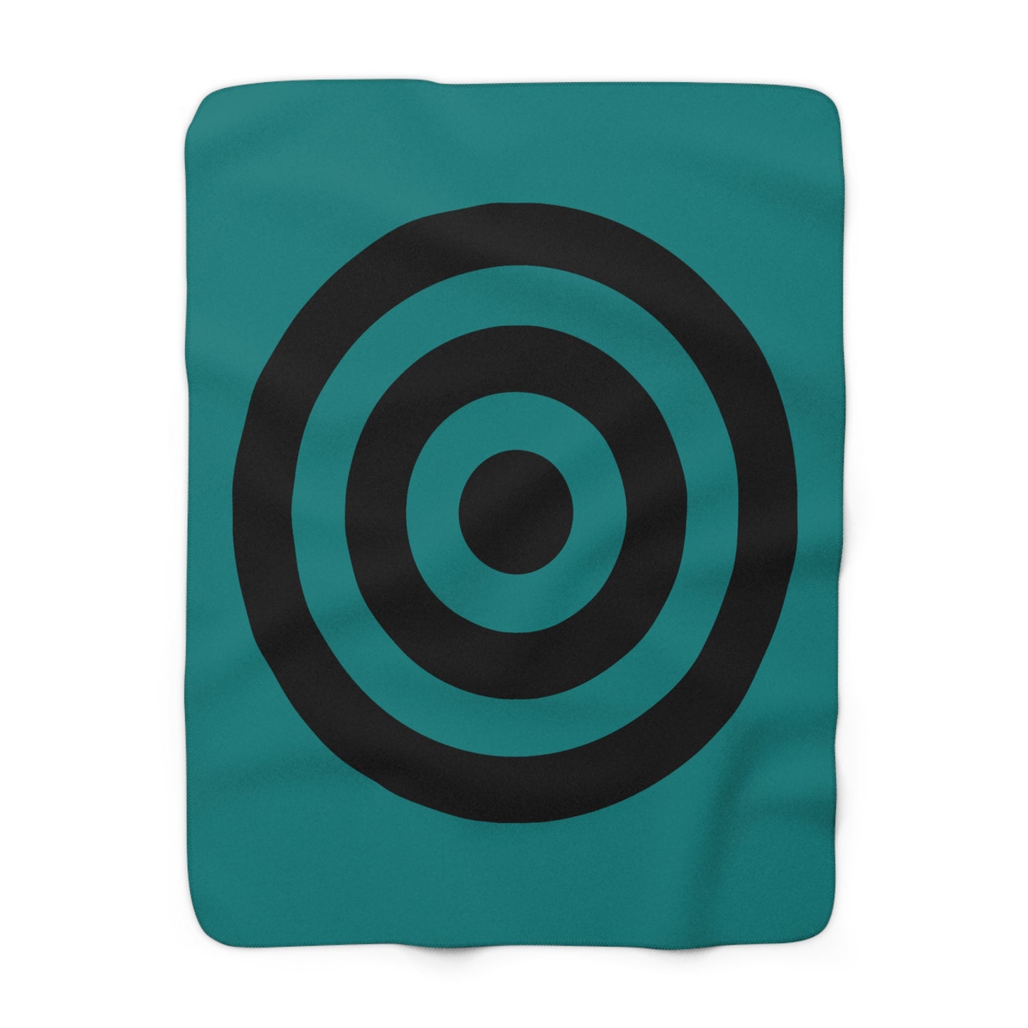 Teal, Black Retro Target Blanket Throw
