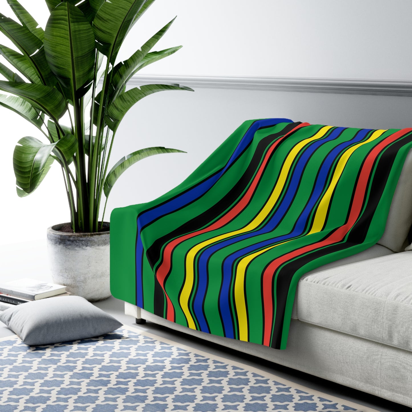 New Caledonia Retro Stripes Blanket Throw
